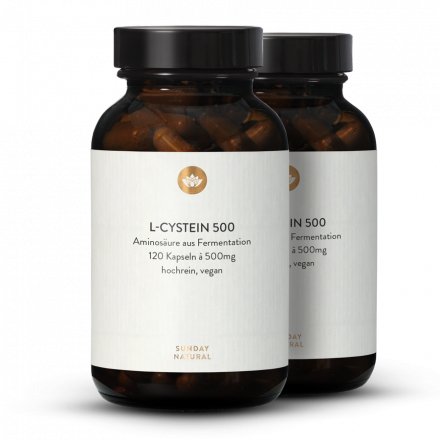 L-cystéine 500 gélules issues de la fermentation, vegan