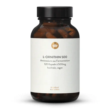 Vegan L-Ornithine 500mg Capsules, Produced by Fermentation