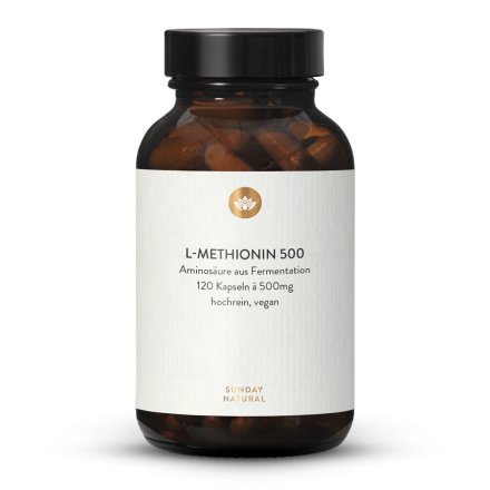 L-méthionine, 500 gélules, issues de la fermentation, vegan