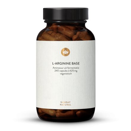 L-Arginine Base capsules uit fermentatie, veganistisch