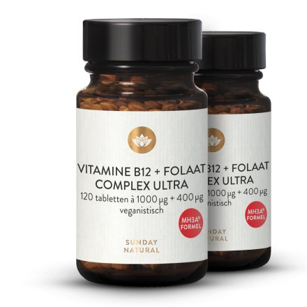 Vitamine B12 + Foliumzuur MH3A® + Folaat Complex 1000 µg + 400 µg