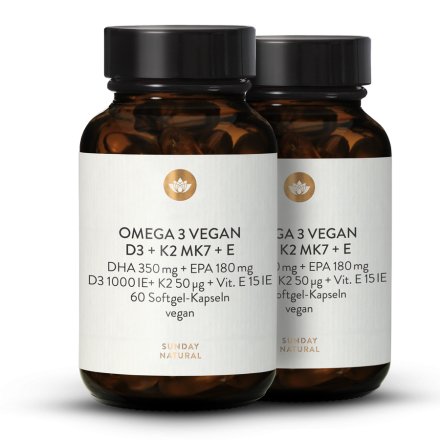 Vegan Omega-3 Plus Vitamins D3 + K2 + E