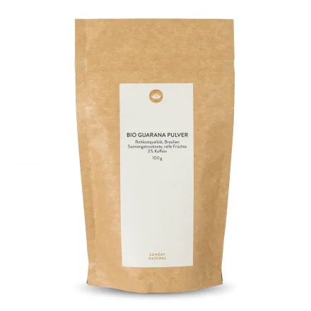 Bio Guarana Pulver Rohkost 2,7-3,2 % Koffein