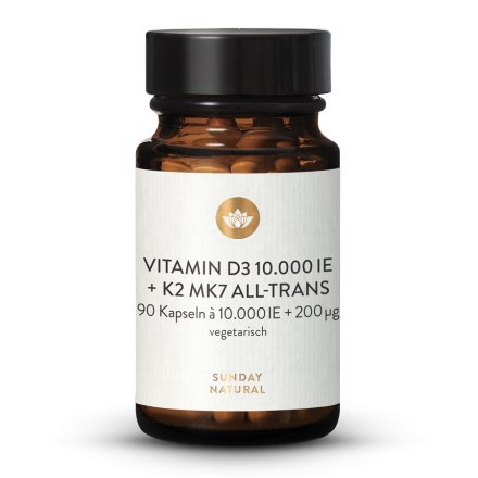 Vitamin D3 + K2 MK-7 10,000 IU + 200g Capsules