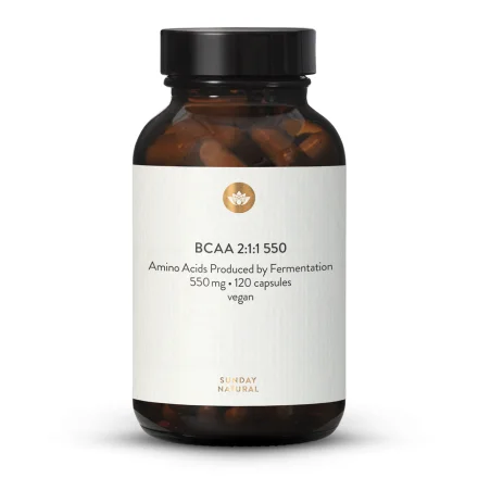 BCAA 2:1:1 kapsler fra fermentering, vegansk
