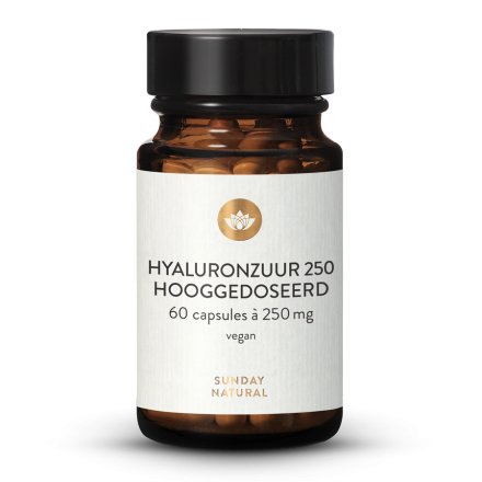Hyaluronzuur 250 mg Premium vegan, uit fermentatie