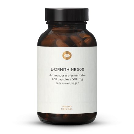 L-Ornithine 500 Capsules uit Fermentatie, Vegan