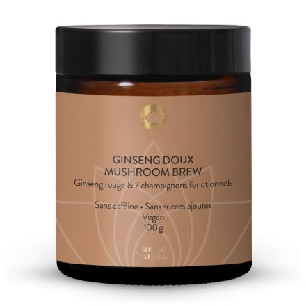 Mild ginseng mushroom brew