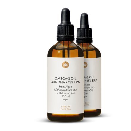 Omega 3-Olie DHA 30 % + EPA 15 % Vegansk
