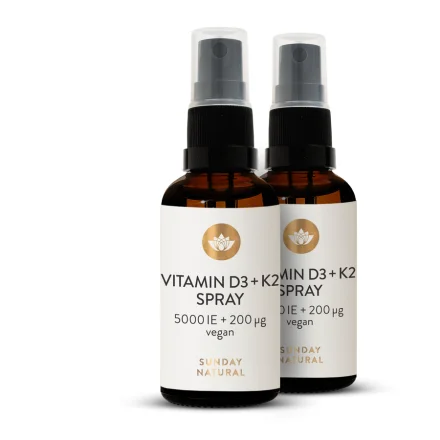 Vitamines D3 + K2 (5 000 UI + 200 g) en spray - vegan
