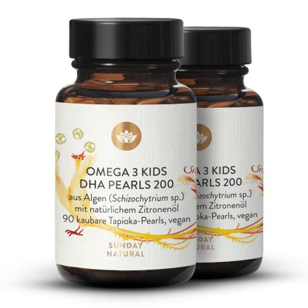 Omega 3 Kids DHA Pearls 200 VEGAN, KAUBAR