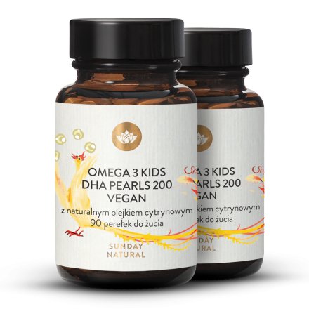 Omega 3 Kids DHA Pearls 200 wegaskie, do ucia