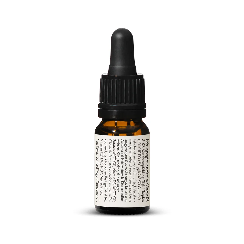 Vitamin D3 + K2 MK7 1.000IE + 50g Tropfen, Vegan