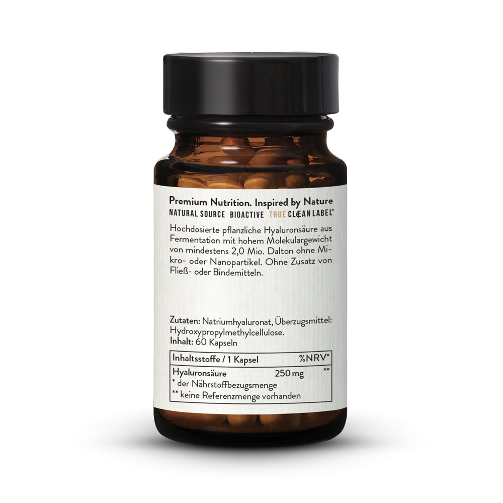Hyaluronsure 250mg Premium Vegan, Aus Fermentation