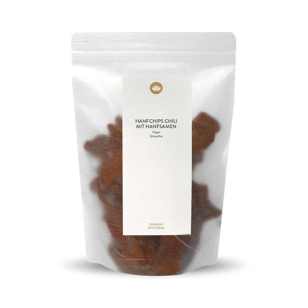 Chips de chanvre au piment avec graines de chanvre