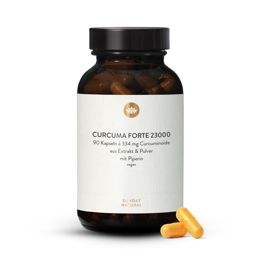 Curcuma Forte 23 000, extrait à 334 mg de curcumines, vegan, 90 gélules