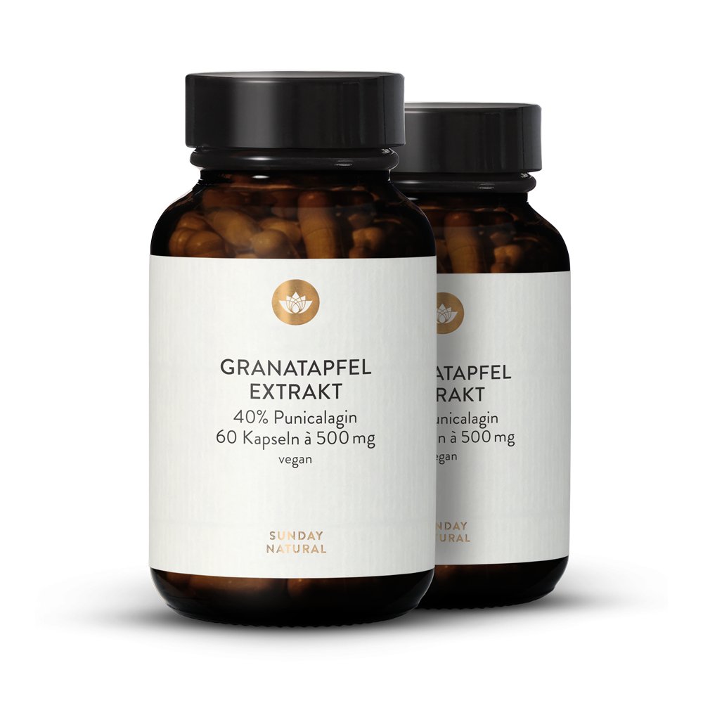 Extra Strength Pomegranate 20:1 Extract 40% Ellagic Acid, 500 mg, 120 Vegan Caps