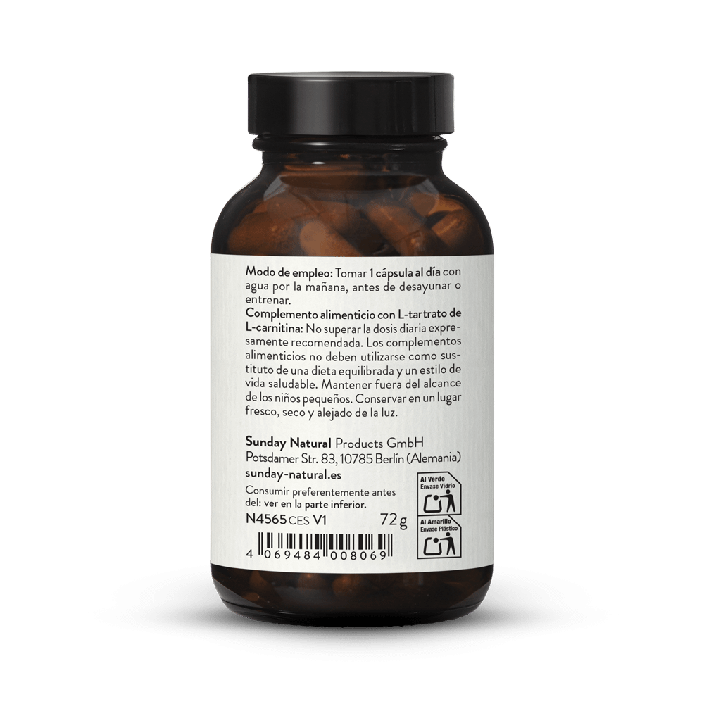 l carnitina se toma todos los dias EFECTOS LA L-CARNITINA: REDUCTOR DE GRASA, MEJORA ENERGTICA Y ANTIOXIDANTE L-carnitina tartrato 500 mg vegana,