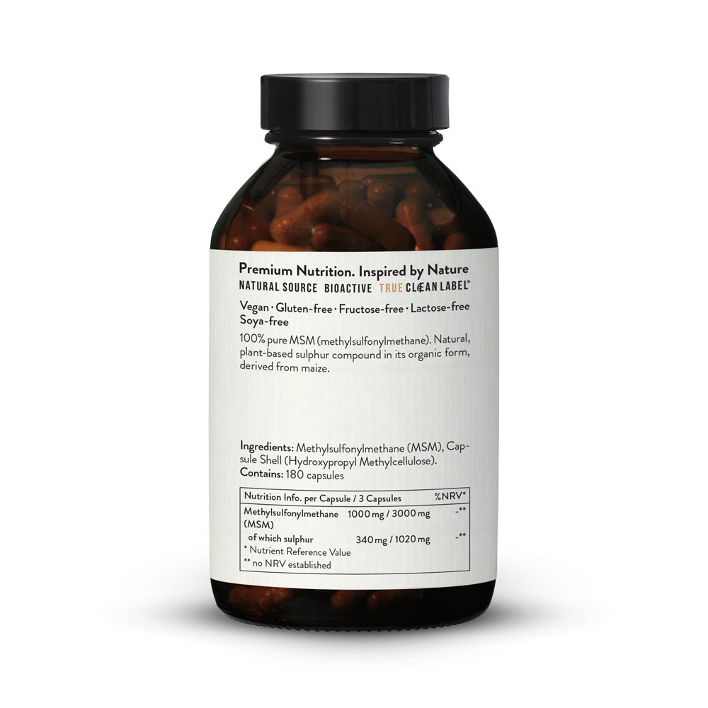 1000mg MSM Capsules: From Plant Oils. 2x180 Capsules