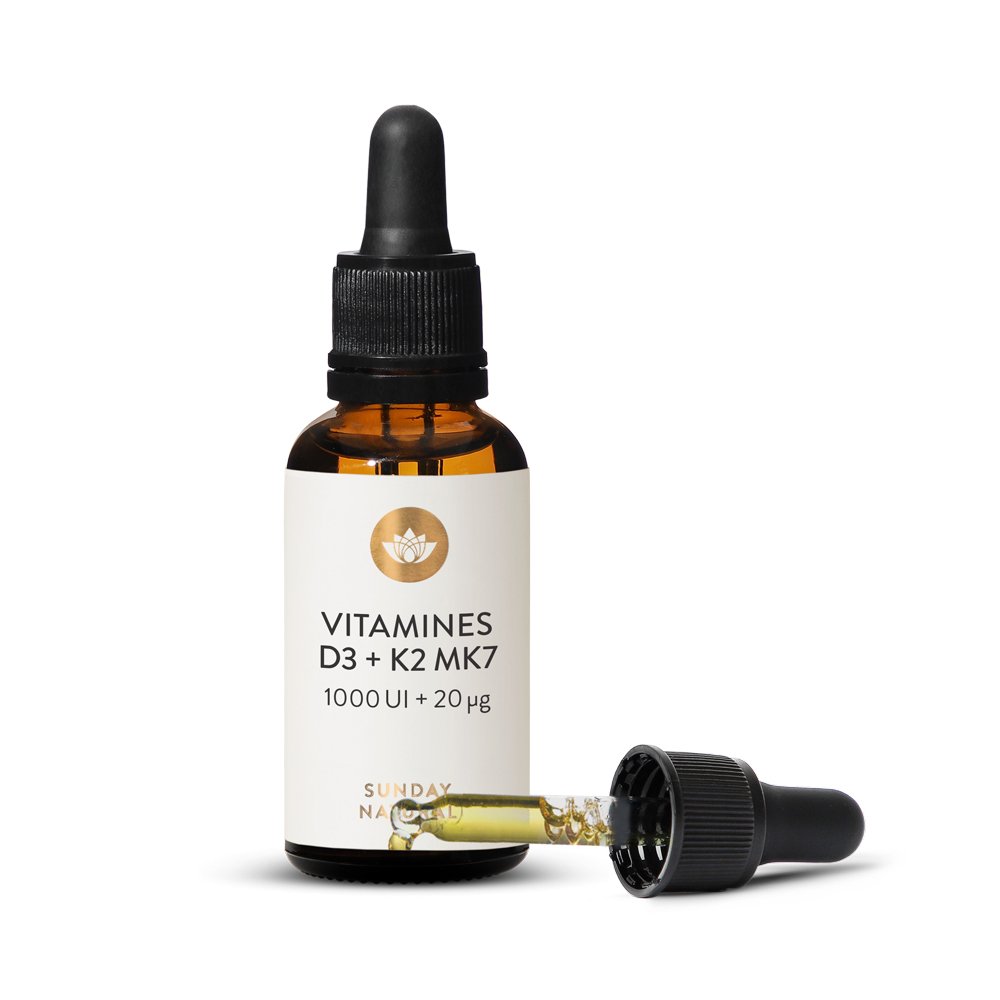 VITAMINE D3 + K2 MK7 1000 UI + 20 µg