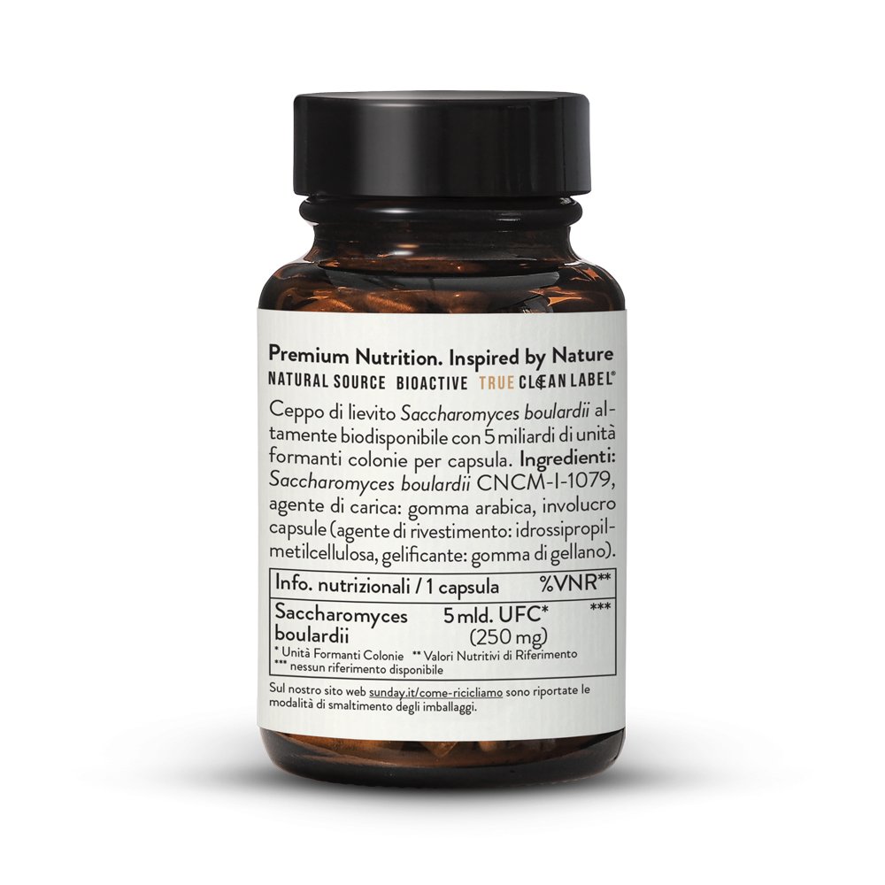 Saccharomyces boulardii 5 Mrd UFC vegano no OGM 2x60 capsule