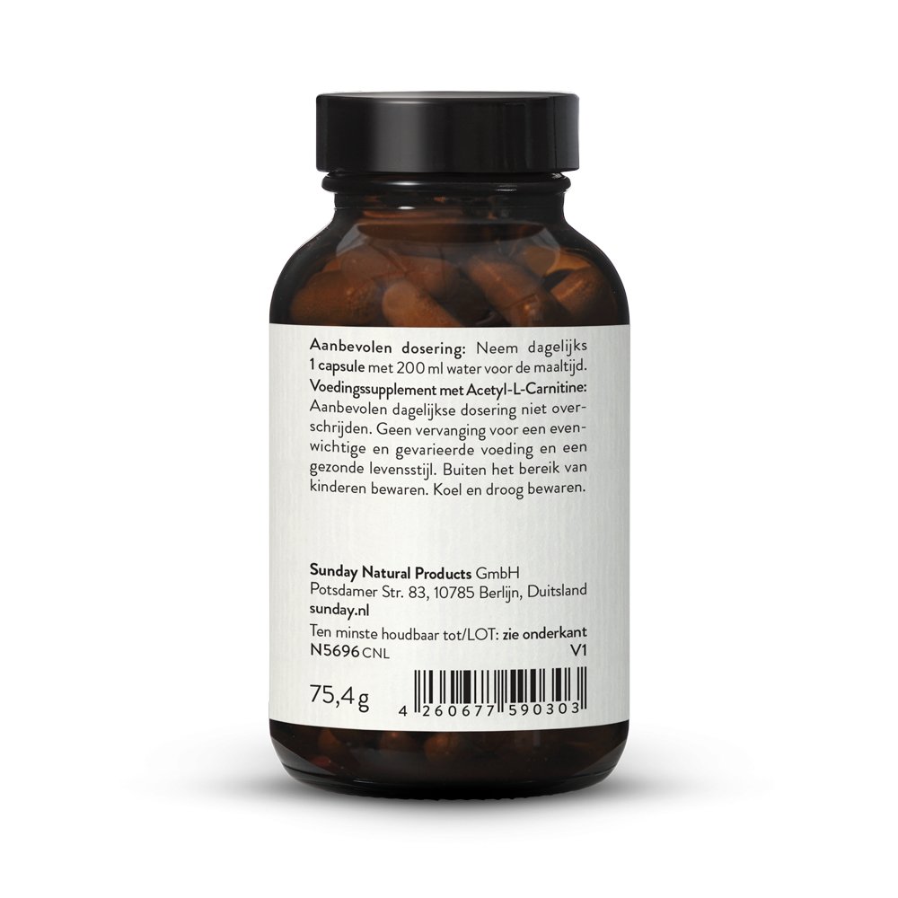 l carnitine dosering Acetyl-L-carnitine 500 mg vegan 120 capsules