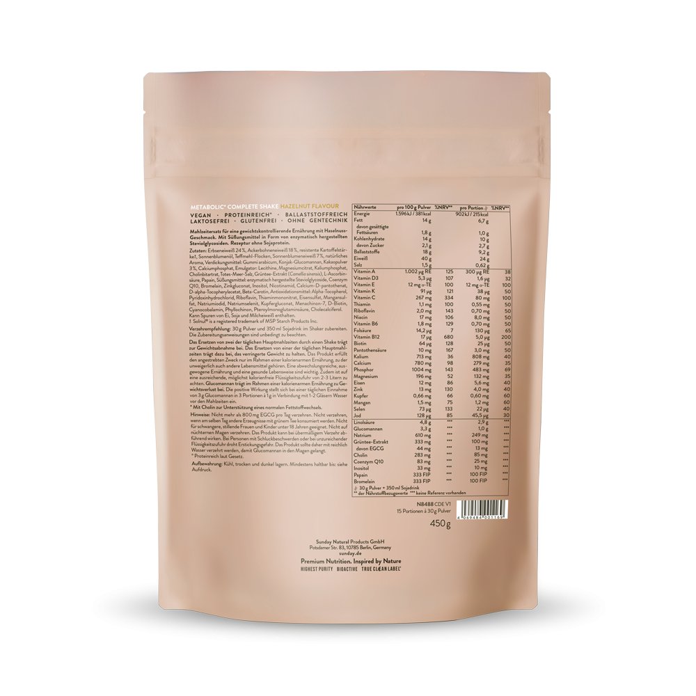 Metabolic Complete Shake Hazelnut Flavour