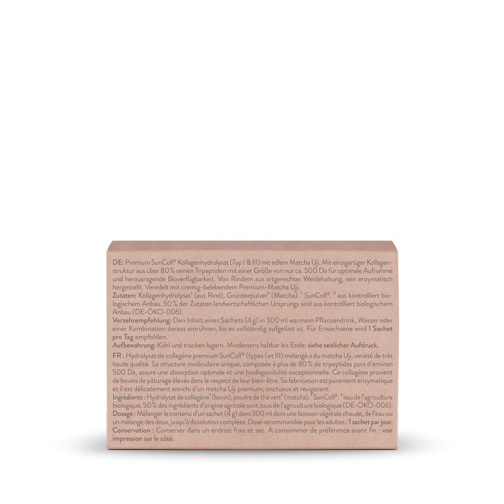 Premium Matcha Collageen SunGlow® Luxe 500 Da 25 Sachets