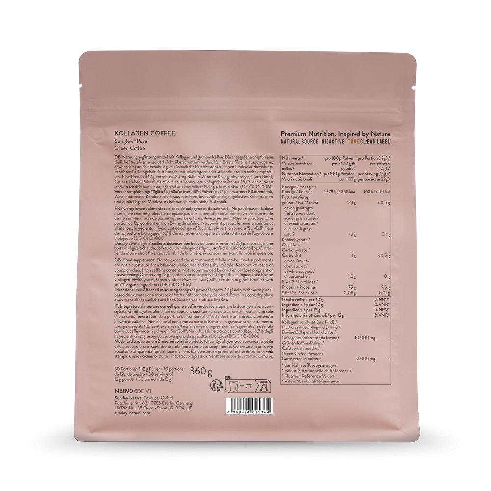 Collagen Coffee SunGlow® Pure 2000 Daltons – Buy Online