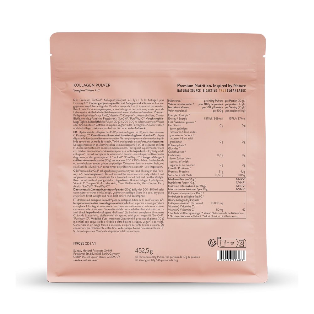 Acquista online collagene SunGlow® Pure C in polvere