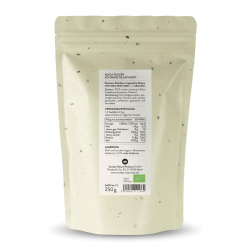 Maca noire bio glatinise