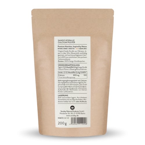 Sango Koralle Pulver 34% Calcium