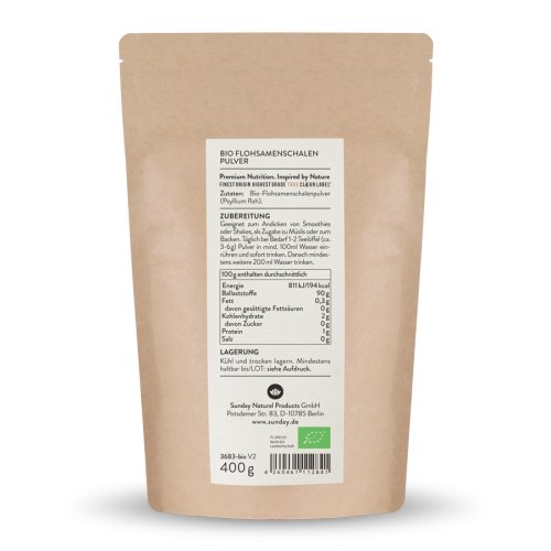 Organic Psyllium Husk Powder 99%
