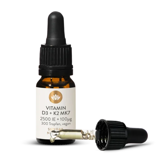 Vitamin D3 + K2 MK7 2.500IE + 100g Tropfen, Vegan