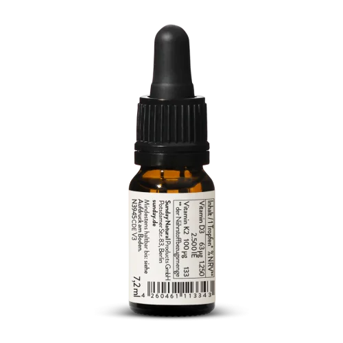 Vitamin D3 + K2 MK7 2.500IE + 100g Tropfen, Vegan