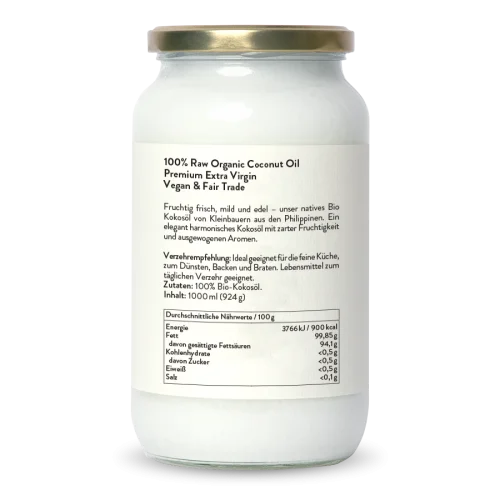 Huile de coco bio extra vierge
