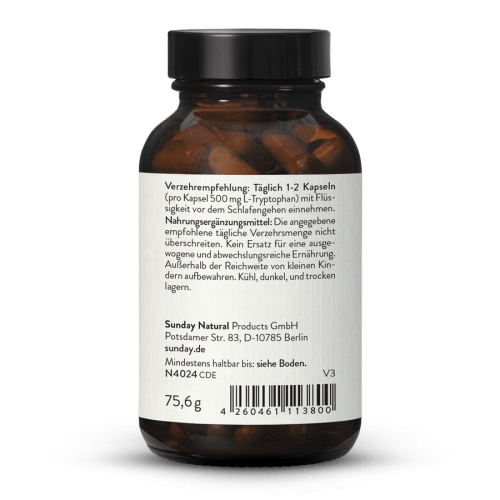 L-Tryptophan 500mg Capsules