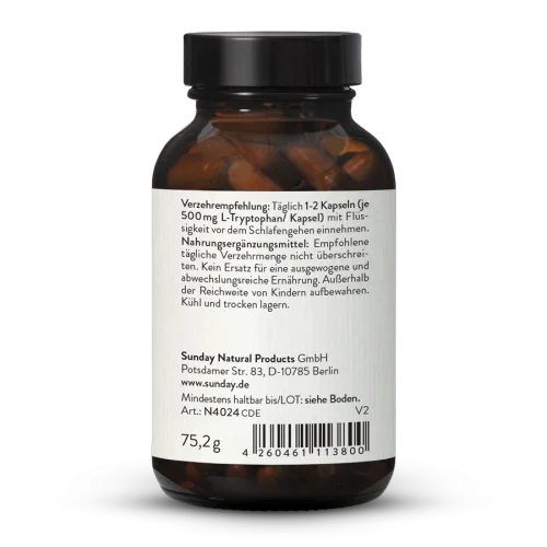 L-Tryptophan 500mg Capsules