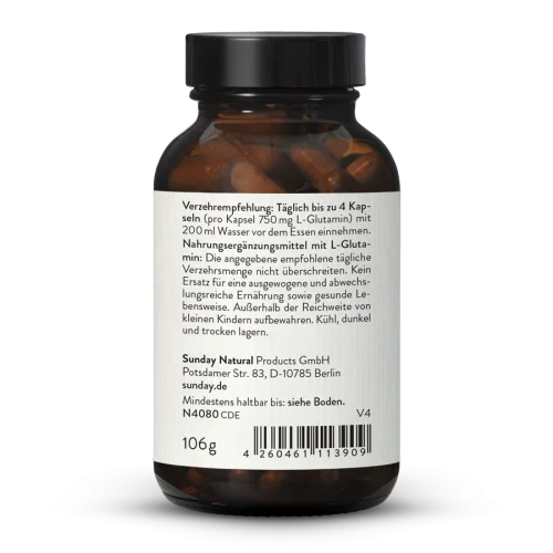 L-Glutamin 750 Kapseln Aus Fermentation, Vegan