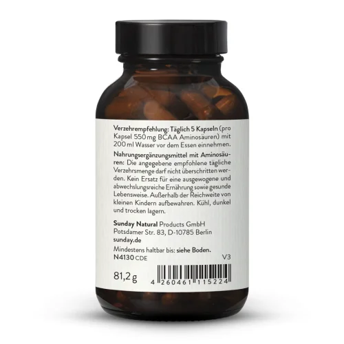 BCAA 2:1:1 Kapseln Aus Fermentation, Vegan