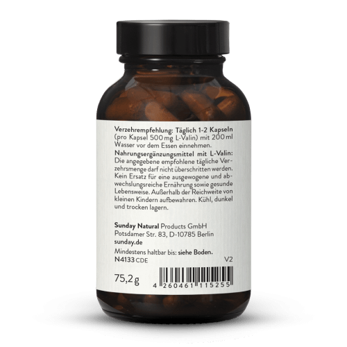 L-Valin 500 Kapseln Aus Fermentation, Vegan