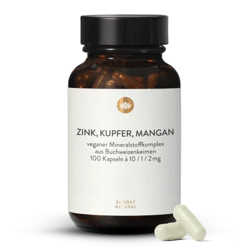 Zinc, cuivre et manganèse en gélules