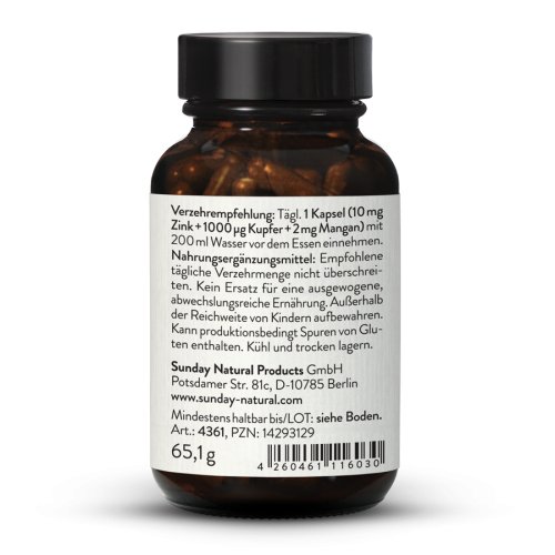 Zink, Kupfer, Mangan Kapseln