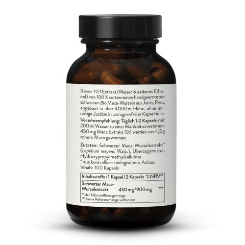Organic Black Maca Extract Capsules 10:1