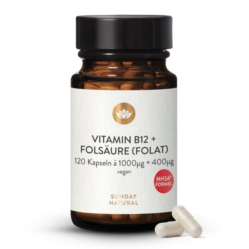 Vitamin B12 Mh3a + Folsure (folat) 1000g + 400g