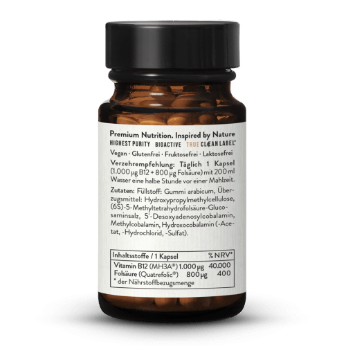 Vitamin B12 MH3A + Quatrefolic 1000g + 800g Kapseln