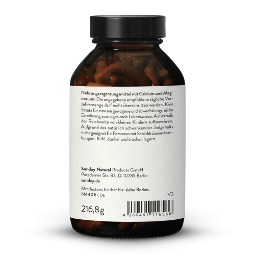 Calcium naturel 400 mg, dosage lev, en glules
