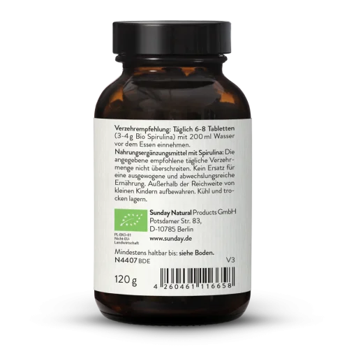 Bio Spirulina Tabletten 500mg