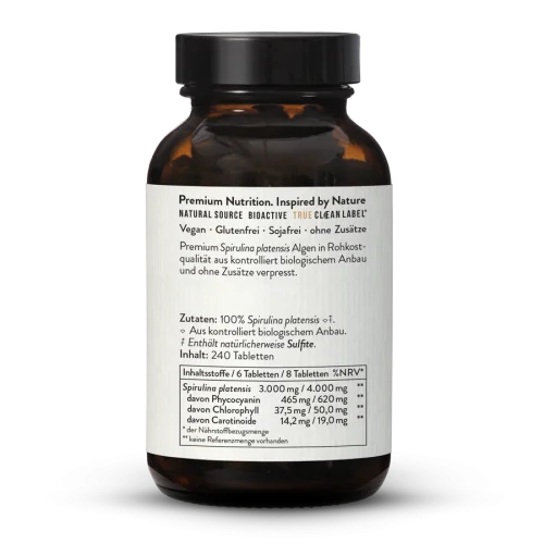 Spiruline bleue bio en comprims