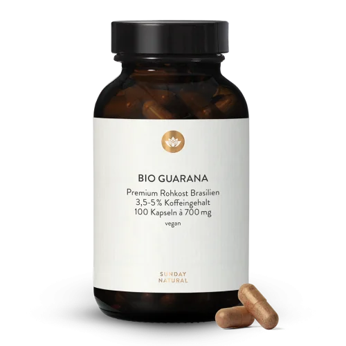 Bio Guarana Kapseln 700mg Kapseln 3,5-5% Koffein